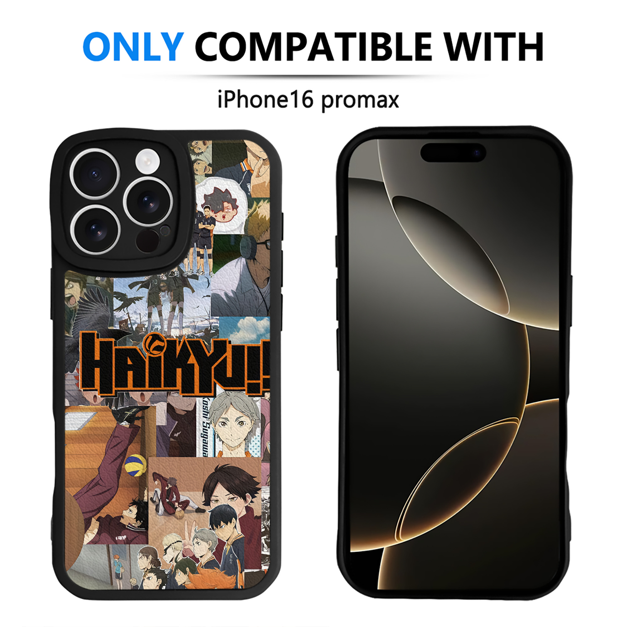 （画像用） ハイキュー!! Haikyu!! 【iPhone 16シリーズ対応】シリコンスマホケース（レザー調） 材質：シリコン